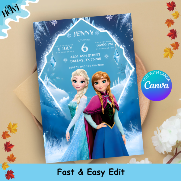 frozen birthday invitation for boy