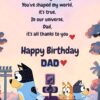 Bluey dad birthday card