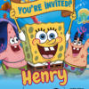 SpongeBob SquarePants birthday invitation digital template